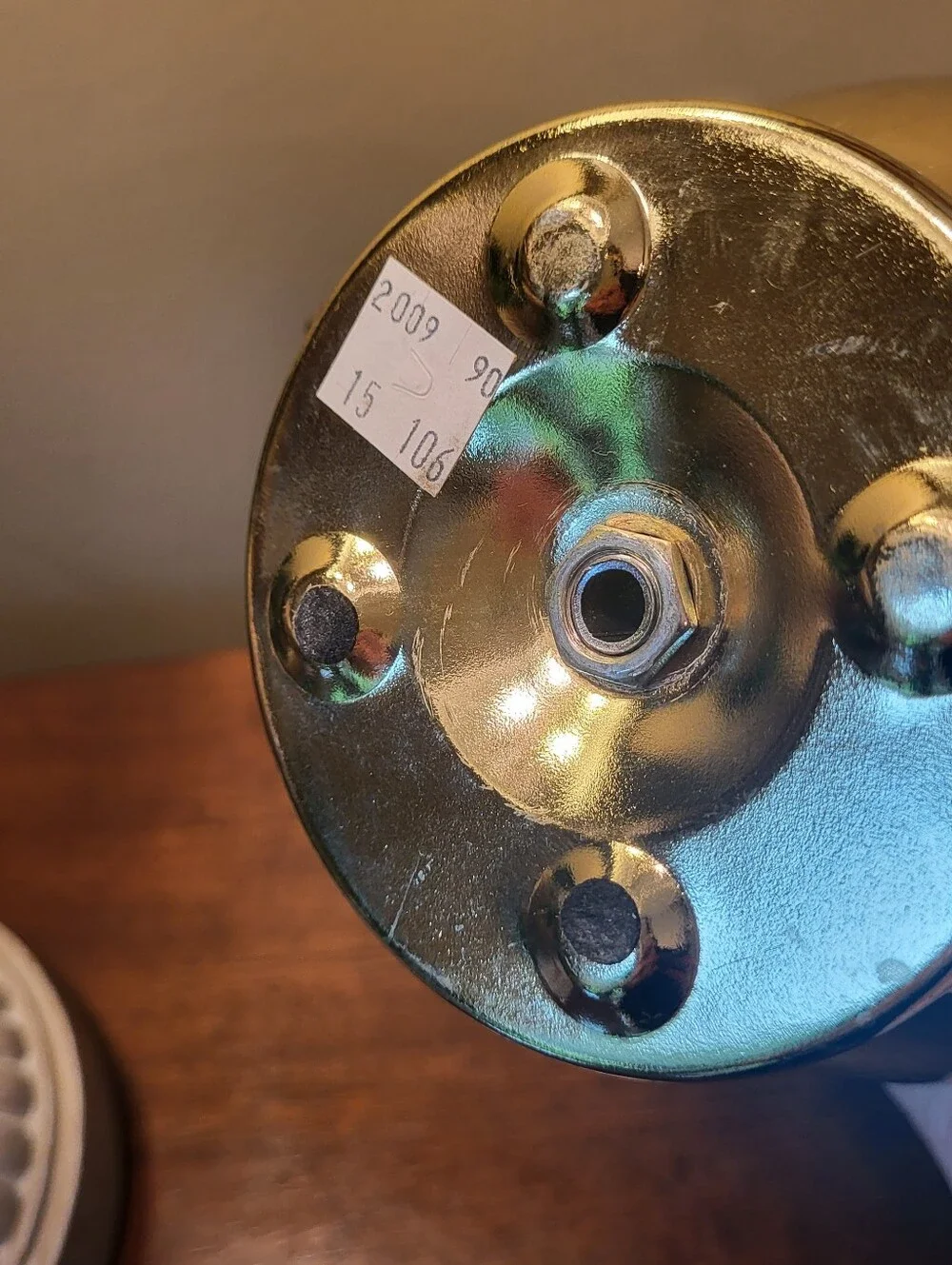 Older Small Brass Tone Accent Lamp 11 Inch Table Under Cabinet Lighting No Shade